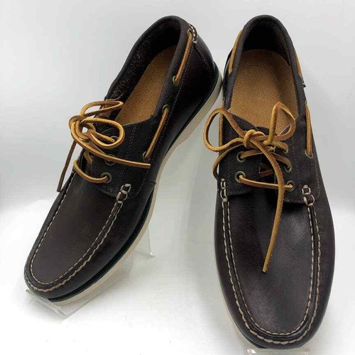 Ralph Lauren Polo Men's Brown Leather Boat Shoes Bienne Loafers Topsiders - Picture 2 of 11