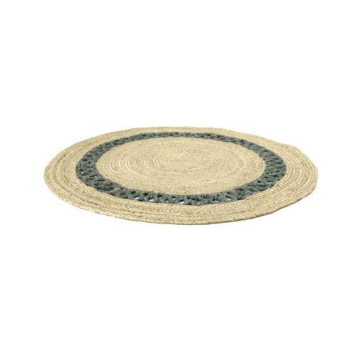 Oussum 3x3 Area Rug Jute Living Room Round Throw Rugs Bedroom Non Slip Floor Mat - Picture 5 of 10