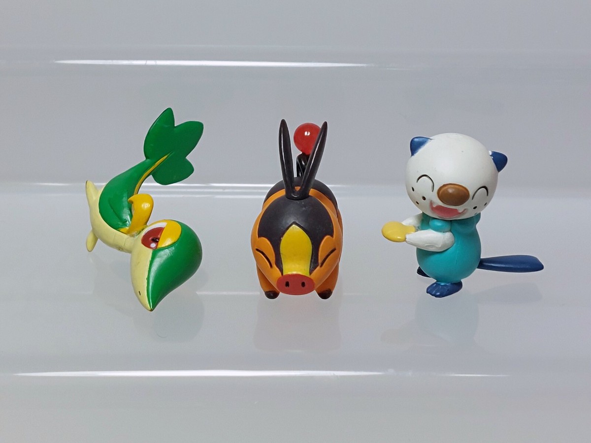 Snivy Tepig Oshawott Pokemon Clipping Figure Set Bandai Toy Japan