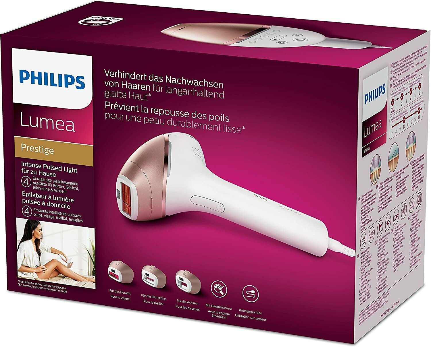 Philips Lumea Prestige IPL BRI948/00 Dispositivo de depilación con estuche