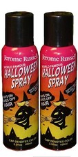 Jerome Russell Halloween Spray BLACK Temporary Hair Color TWO PACK  Fast Ship 