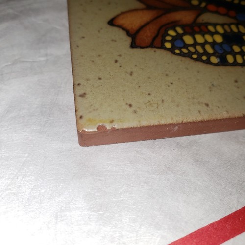 Hand-Made American Southwest Art Pottery Quail Tile or Trivet by Cleo Teissedre - Imagen 7 de 7