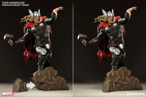 Sideshow Thor Modern Age Premium Format Exclusive Switch Out Odinsword / Mjolnir - Picture 8 of 12