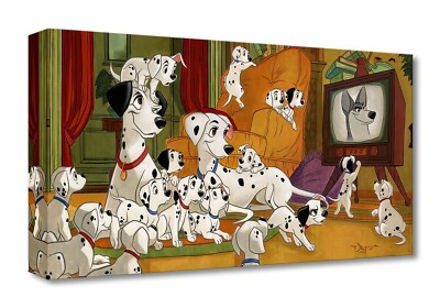 Movie Night - Tim Rogerson-  Treasure On Canvas Disney Fine Art 101 Dalmatians