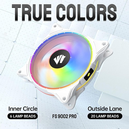Ventilateurs RGB Refroidissement Efficace 120mm avec Télécommande de Commande, 26 LED ARGB - Pack de 5 - Photo 8/11