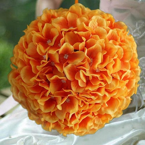 4 pcs 7" Artificial Hydrangea Kissing Flower Ball Wedding Decorations Bouquets - Picture 3 of 31