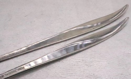 Lotto 2 cucchiaini da tè/crema ghiacciati vintage metà secolo Castle Court 10 3/4" inox - Foto 10 di 10