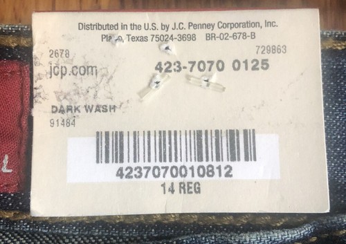 Boy's Jeans with Belt 28 inch inseam Arizona Jeans choose color wash Size 14 - Picture 9 of 13