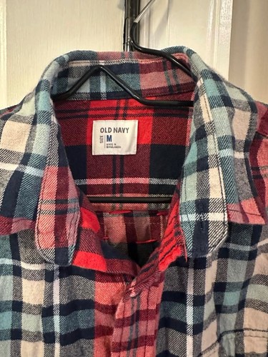 UPCYCLING FLANELL HEMD BLESS YOUR HEART SIMPLY SOUTHERN EINMACHGLÄSER ROT BLAU GR. M - Bild 2 von 3