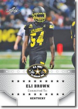 10-Ct Lot 2015 ELI BROWN Leaf US Army All-American Rookie RCs KENTUCKY