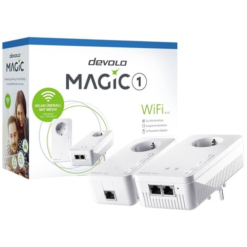 devolo Magic 1 WiFi Powerline Mesh WLAN Verstärker 2x Adapter Set Bis zu 120