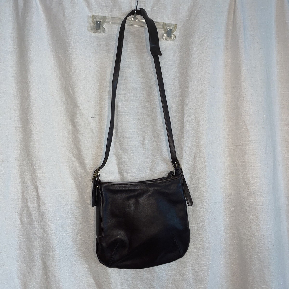 Coach Vintage brown Leather Shoulder Bag Zipper And