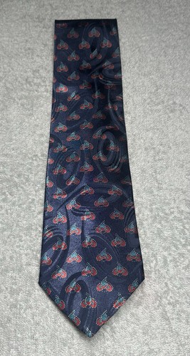 Christian Dior Neckwear Men’s Polyester Tie Blue Printed Abstract 3.75” in - Picture 6 of 14