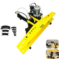 110V Hydraulic 0.87-4.5" Round Metal Pipe Bender 90° Tube Bending Machine Folder