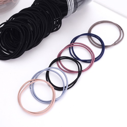Fasce per capelli elastiche 10/20/50 qualità fasce per capelli bambina coda di cavallo elastiche sottili - Foto 8 di 14