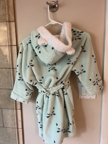 Kings n Queens by Aegean Apparel Girl's plush Hooded Cat Robe Size M - Picture 8 of 8