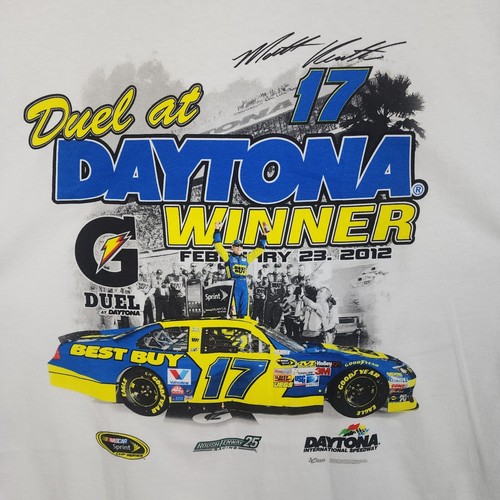 Camiseta para hombre Matt Kenseth Daytona Winner 2012 XL manga corta blanca gráfica nueva sin etiquetas - Imagen 1 de 16