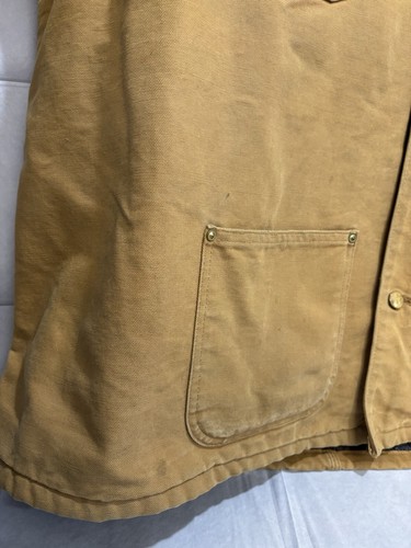 Carhartt Men’s Chore Coat 6BLCT Wool Blanket Lined Duck Canvas Vintage Size 54 T - Picture 7 of 24