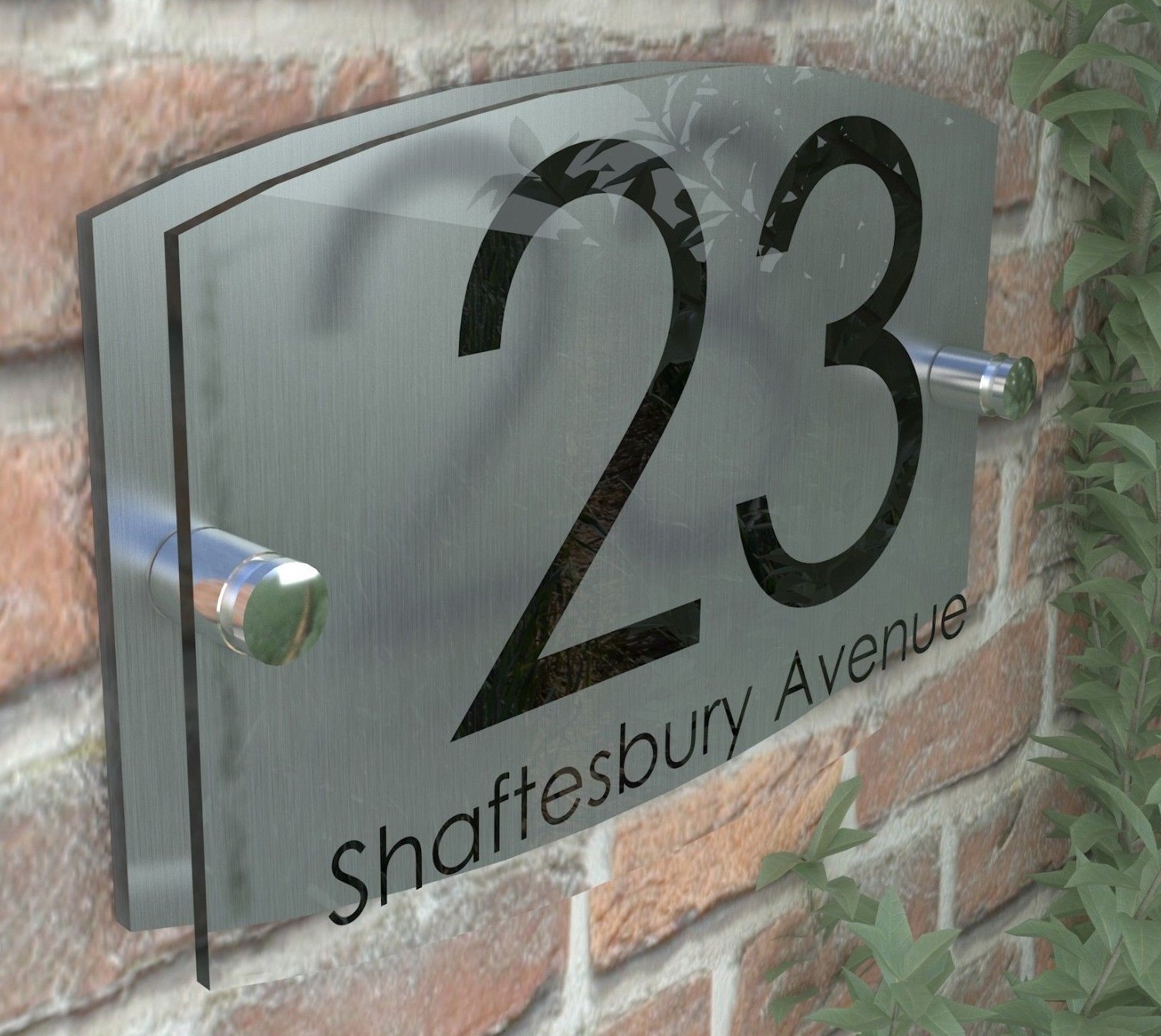 Contemporary House Sign Plaque Door Number 1 - 999 Personalised Name Plate - Picture 5 of 12