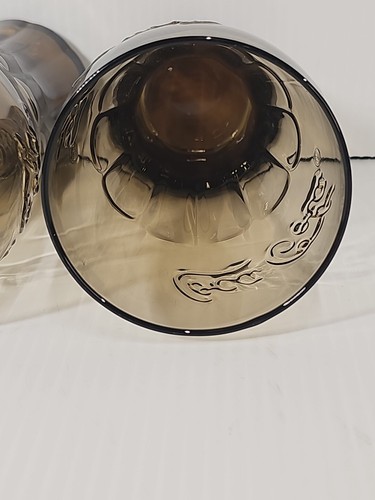 Lot Of 2 Vintage Coca-Cola Coke Brown Amber Tint Glass Cup - Picture 6 of 9