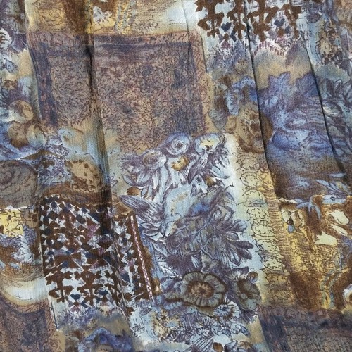 Vintage Fritzi Plus Rock Set 1X Lila Blumen Knopfleiste Kurzarm Leicht - Bild 6 von 10