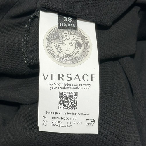 NWT$3,475 Versace Runway 2023 Slashed Cut Out Hooded Maxi Black Dress IT 38/US 2 - Picture 9 of 18