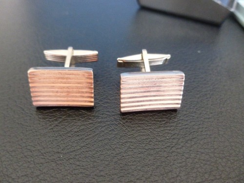 Vintage USSR MEN'S CUFFLINKS Silver Tone with original Box - Bild 2 von 10