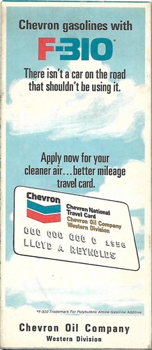 1973 CHEVRON F-310 Road Map MONTANA Helena Butte Yellowstone Missoula Billings - Picture 2 of 4