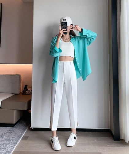 Women Dress Pants Size 0-14 Office Work Trousers Straight Leg Elastic Waist New - Picture 56 of 94