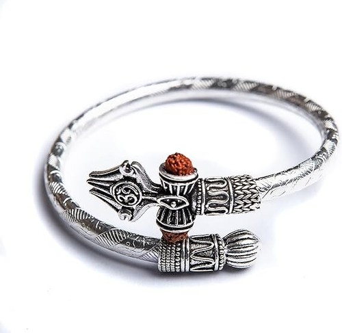Saavan Special! Brazalete Brazalete Especializado Rudraksha Latón Kada Lord Shiva Nuevo - Imagen 58 de 81