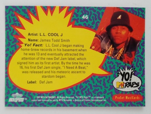 1991 Pro-Set Yo! MTV Raps Music Trading Cards (Pick Your Card) - Picture 87 of 181