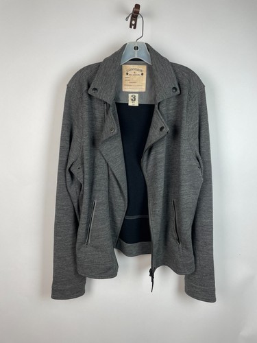 John Varvatos Converse Asymmetrical Full Zip Jacket Size 3 ( Large ), Gray - Picture 2 of 11