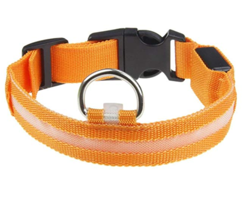 LED Adjustable Dog Collar Blinking Flashing Light Up Glow Pets Safety waterproof - Picture 12 of 16