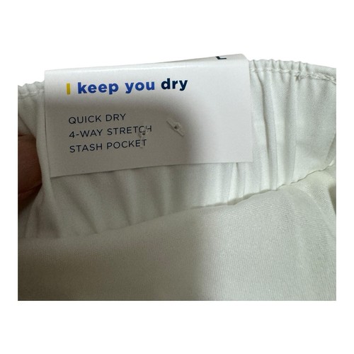 Old Navy Active Mujer Blanco 3” Talla L Corto Secado Rápido Almacenamiento Bolsillo 4 Vías Elastizado - Imagen 5 de 10