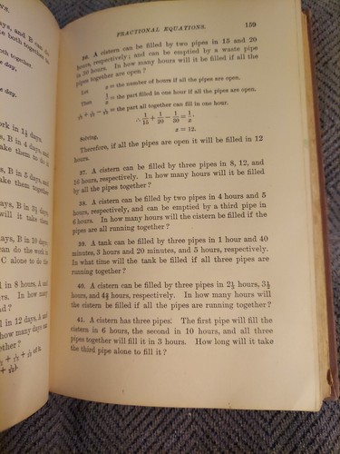 1898, New School Algebra by George A. Wentworth, Hard Cover - Foto 16 di 16