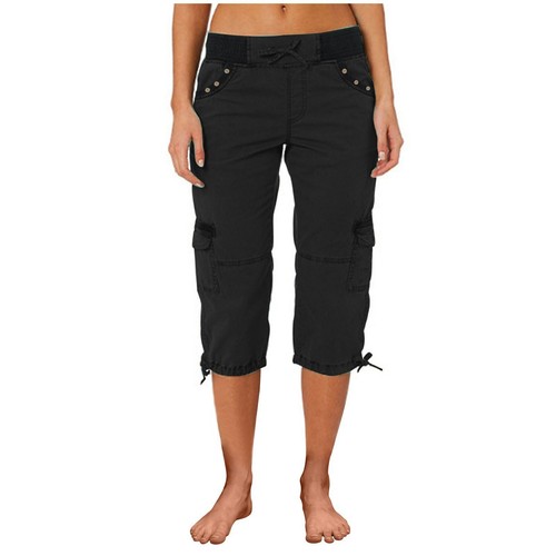 Women Summer Multi Pocket Trousers Outdoor Casual Sports Cropped Pants Overalls - Picture 31 of 54