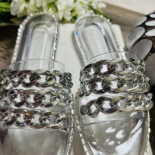NEW Chained Clear Jelly Slides - Picture 4 of 12