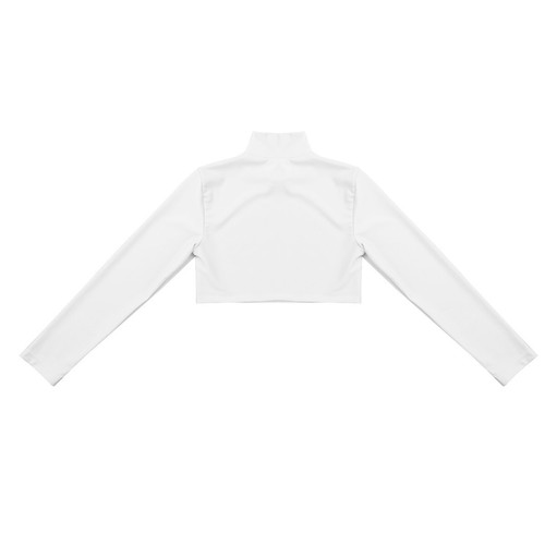 Kids Girls Crop Top Casual T-Shirts Hip-hop Tops Yoga Dancewear Turtleneck Jazz - Picture 37 of 100