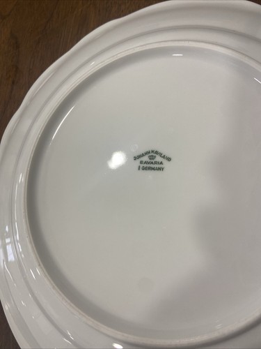 Johann Haviland BLUE GARLAND DINNER PLATE 10" Set of 2 Bavaria, Germany Platinum - Picture 8 of 9