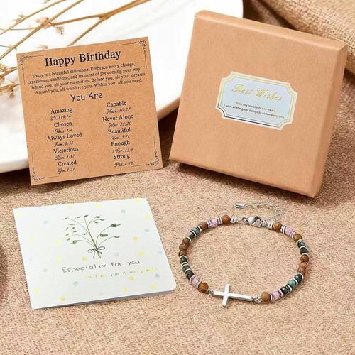 Cross Bracelet for Women, Christian Gifts Confirmation Baptism...  - Picture 2 of 6