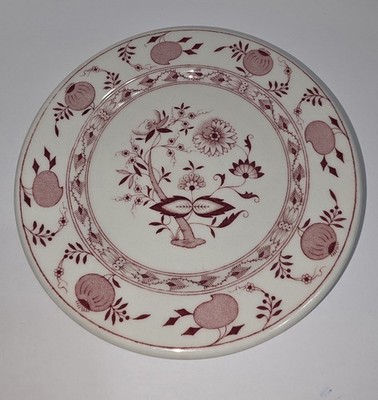 Carr China Grafton W. Virginia USA Bread Plate in Red Onion Pattern - Exc. Cond.