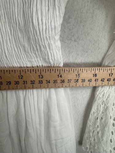 Vestido Me 2 Magic Eyelet Maxi Blanco Boho Princesa Crochet Años 90 Playa Victoria Talla L - Imagen 5 de 8