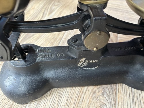 Set of Vintage Libra Librasco Black cast iron & brass Scales Full Set Of Weights - Picture 16 of 18