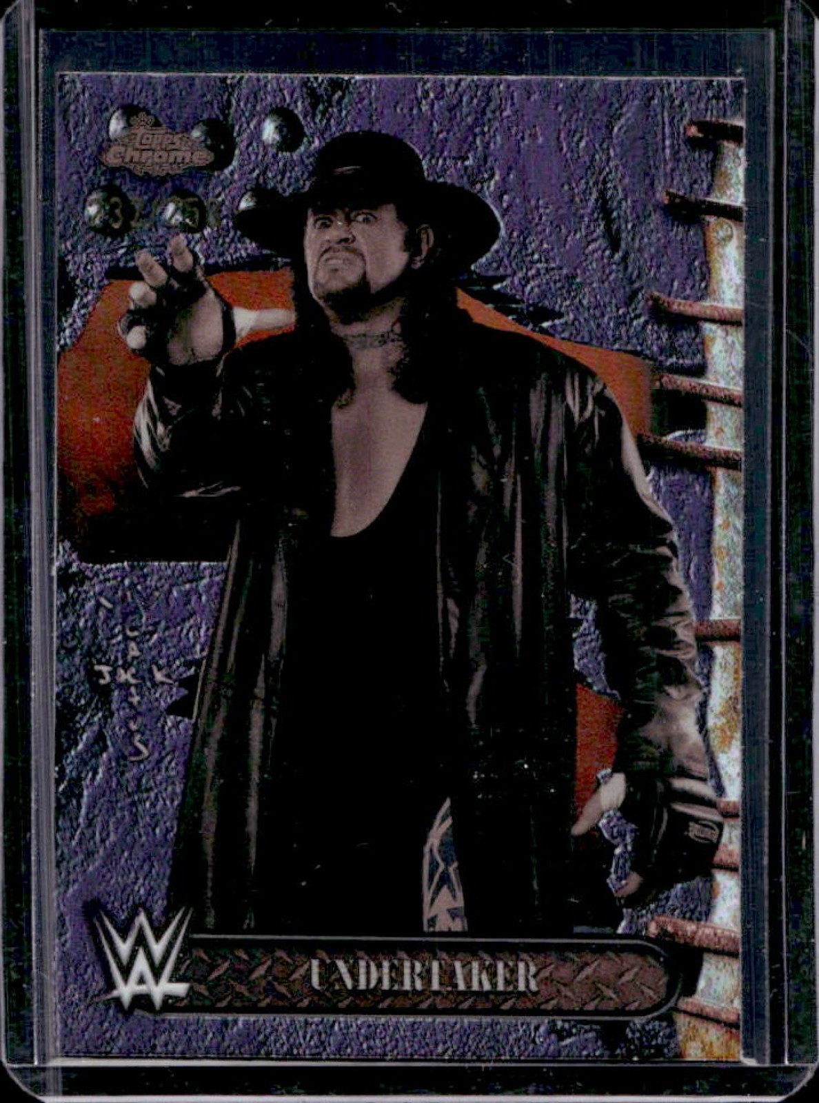 2025 Topps Chrome WWE x Cactus Jack Undertaker Purple Refractor #232/250