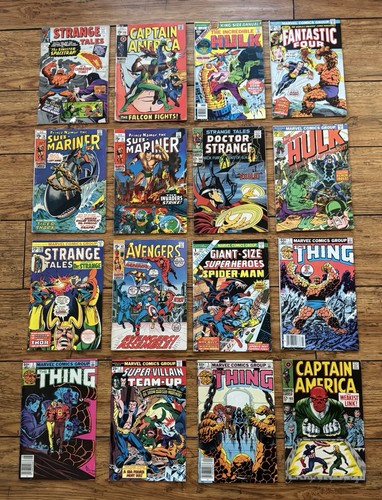 Lot of 16 Marvel Lot Hulk Avengers FF Comic Book Lot Silver Age & Bronze Age