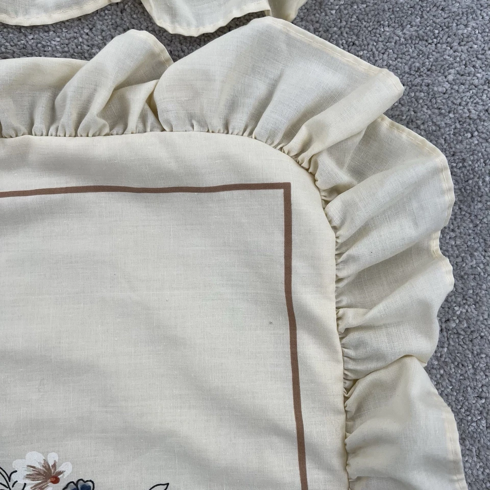 Fundas de almohada JC Penney Tastemaker de colección (2) volantes florales estándar hechas en EE. UU. años 70 Foto 3 de 4