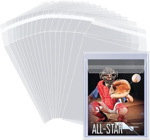 Top Loader Sleeves 100 Stück, wiederverschließbare Penny Sleeves für Sammelkarten, 2mil Ul - Bild 1 von 7