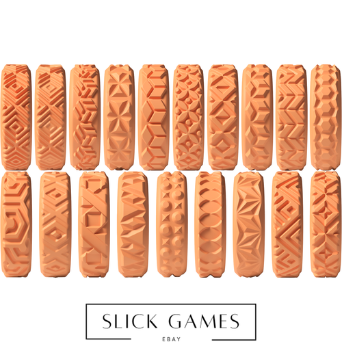 Juego de ruedas de estampillas geométricas de 19 patrones #1 | Impresas en 3D, manualidades y herramientas en 3D - Imagen 3 de 6
