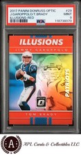 2017 Panini Donruss Optic Illusions /99 #29 J.Garoppolo/T.Brady PSA 9