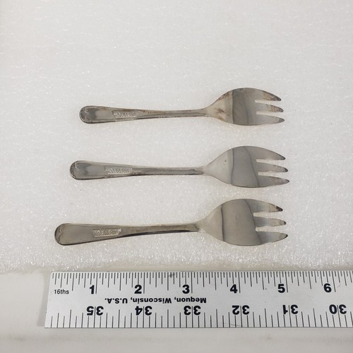 7 Pcs VTG Leonard Silverplate Tray 3 glass inserts Relish dessert With 3 Forks - Picture 21 of 24